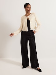 أبيض - Phase Eight Dolly Fringe Crop Jacket - صورة 6 من 7