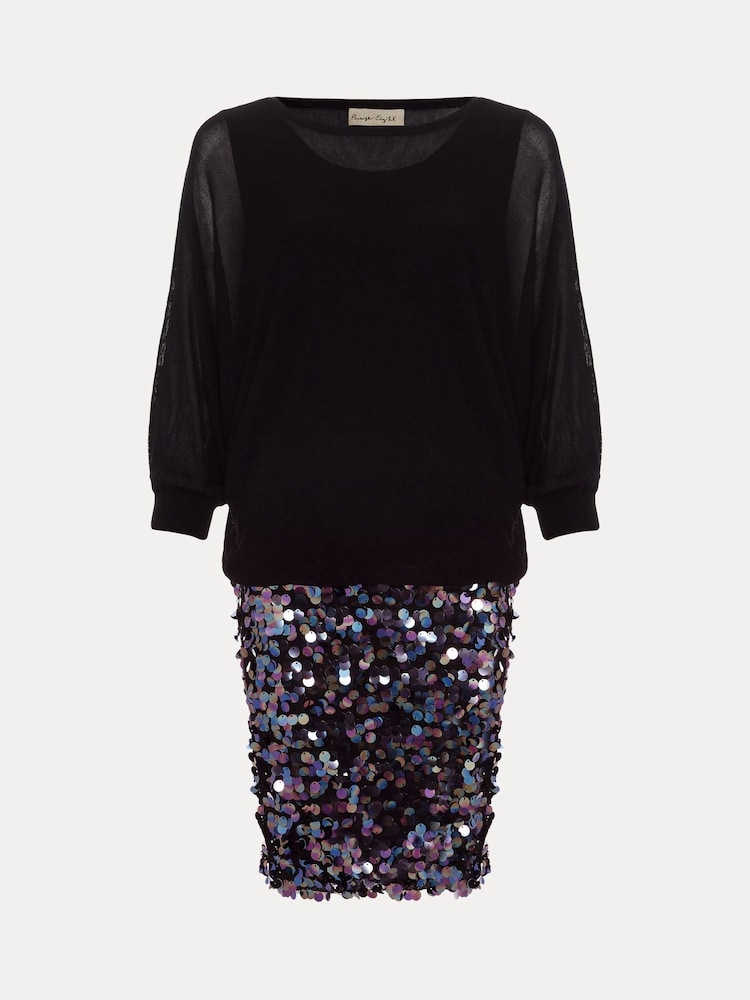 Phase Eight Black Chrome Becca Batwing Knitted Dress - Image 5 of 5 Phase Eight Black Chrome Becca Batwing Knitted Dress - Image 5 of 5