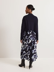 Phase Eight Blue Issy Layered 100% Cotton Dress - Image 5 of 9