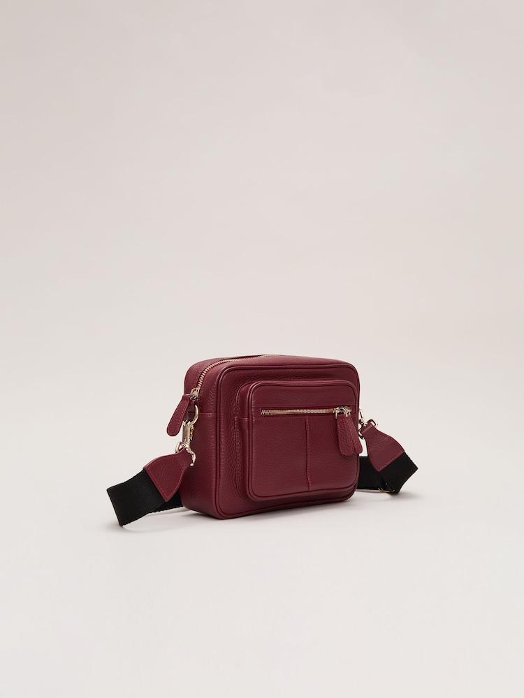 Phase Eight Red Burgundy Leather Bag - Image 2 of 7