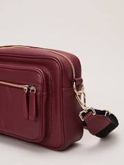 Phase Eight Red Burgundy Leather Bag - Image 4 of 7