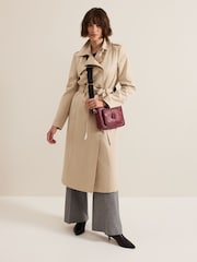 Phase Eight Red Burgundy Leather Bag - Image 6 of 7