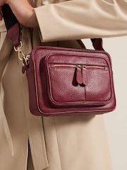 Phase Eight Red Burgundy Leather Bag - Image 7 of 7