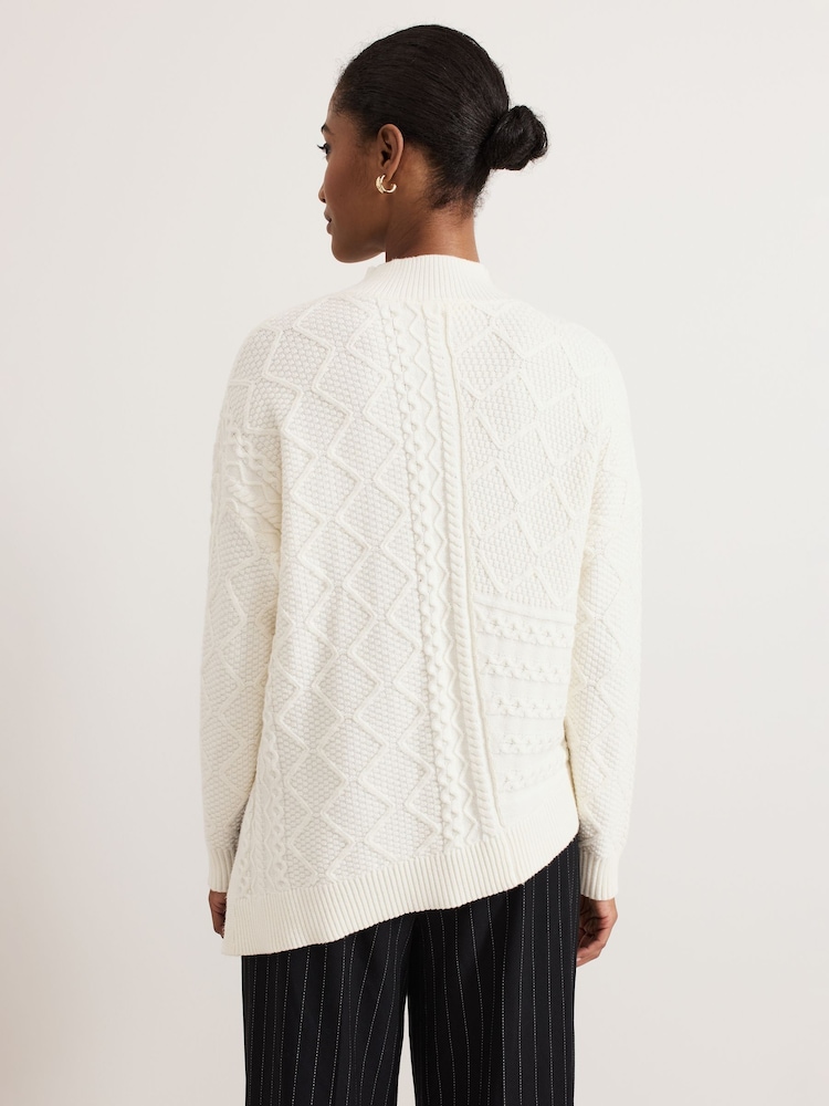 Phase Eight White Casey Cable Jumper - Image 2 of 7