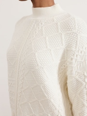 Phase Eight White Casey Cable Jumper - Image 4 of 7