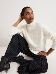 Phase Eight White Casey Cable Jumper - Image 5 of 7