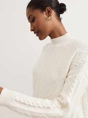 Phase Eight White Casey Cable Jumper - Image 6 of 7