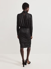 Phase Eight Black Tessa Glitter Dress - Image 2 of 6