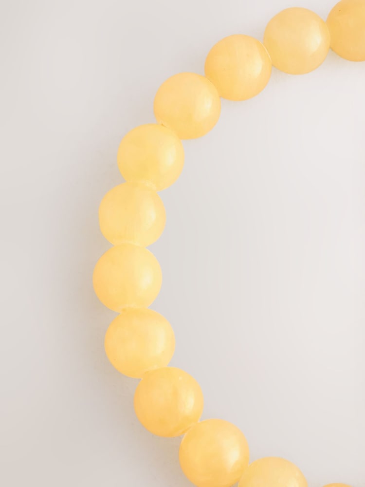 Yellow Bead Stretch Bracelet - Image 3 of 3