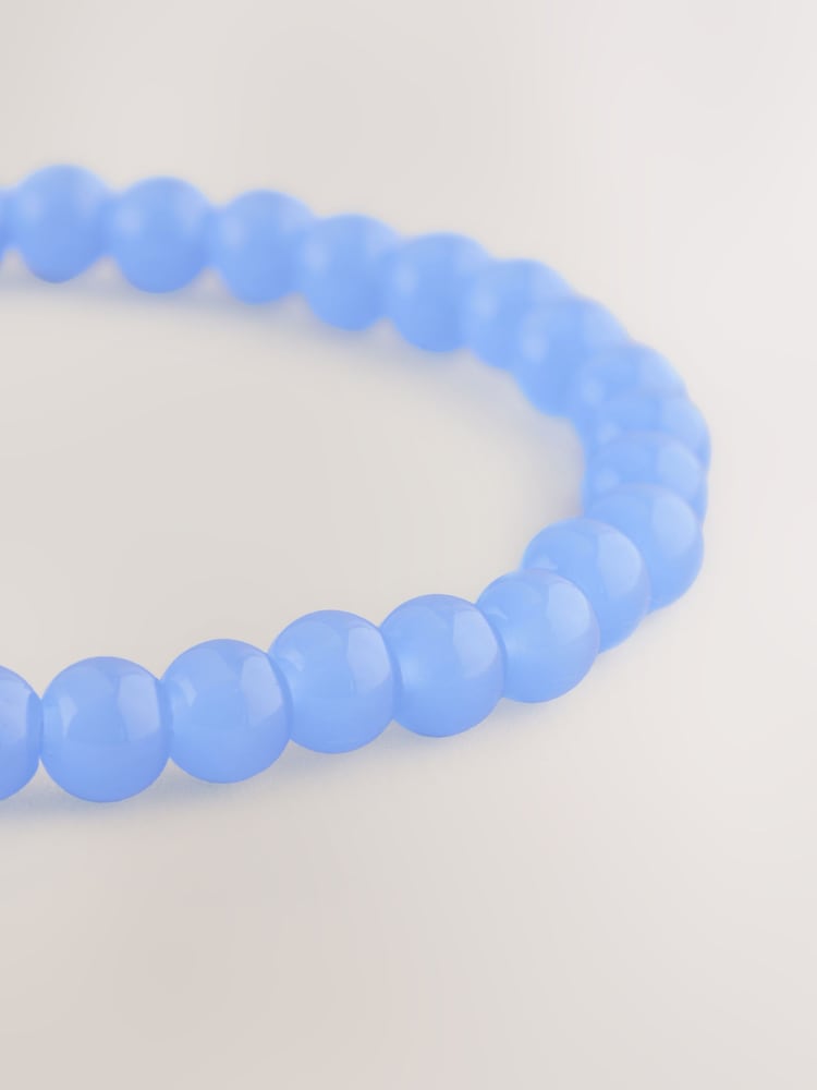Blue Bead Stretch Bracelet - Image 3 of 3