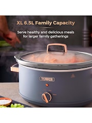 Tower Grey Cavaletto 6.5L Slow Cooker - Image 3 of 8