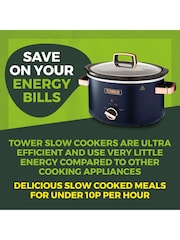 Tower Blue Cavaletto 3.5L Slow Cooker - Image 3 of 7