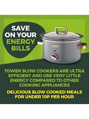 Tower Grey Cavaletto 3.5L Slow Cooker - Image 3 of 8