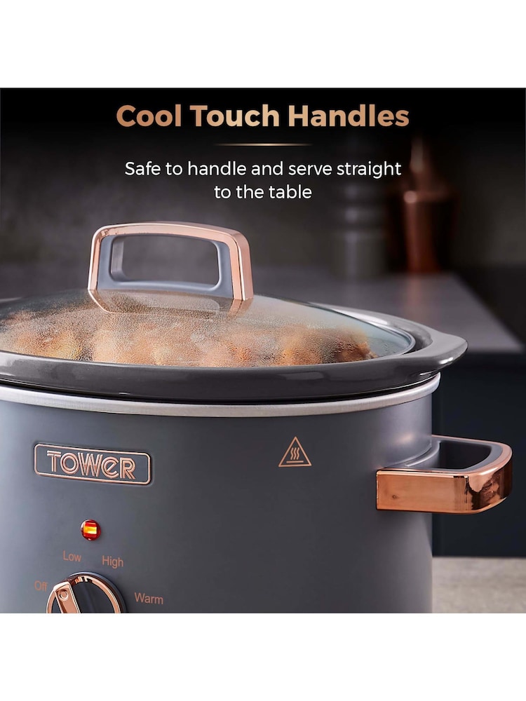 Tower Grey Cavaletto 3.5L Slow Cooker - Image 8 of 8
