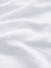 White Woven Mix V-Neck Embroidered Frill Sleevless Top - Image 7 of 7