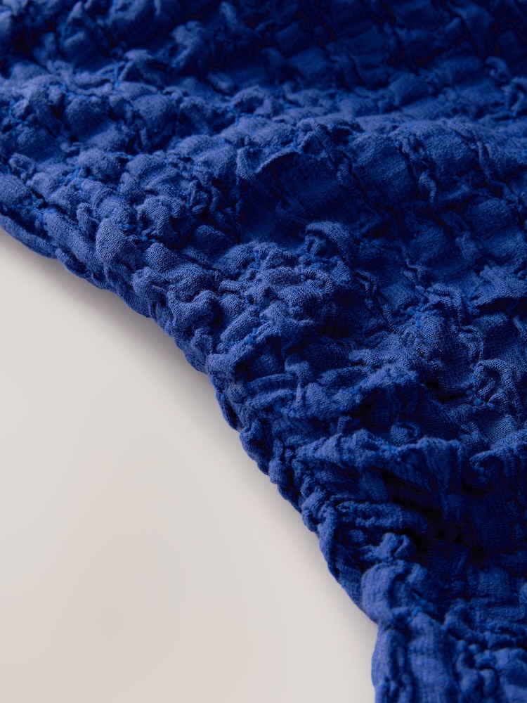 Cobalt Blue Textured Strappy Square Neck Top - Image 7 of 7 Cobalt Blue Textured Strappy Square Neck Top - Image 7 of 7