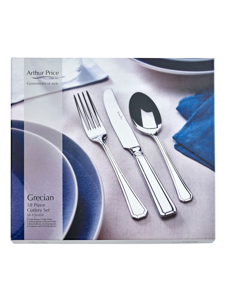 Arthur Price Stainless Steel Grecian 42 Piece 6 Person Cutlery Set - Image 4 of 4