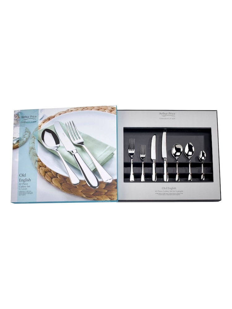 Arthur Price Stainless Steel Old English 42 Piece 6 Person Cutlery Set - Image 2 of 3
