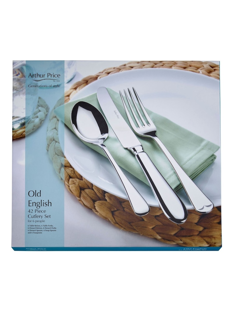 Arthur Price Stainless Steel Old English 42 Piece 6 Person Cutlery Set - Image 3 of 3