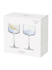 Anton Studio Designs Set of 2 Silver Wave Gin Glasses - Image 4 of 4