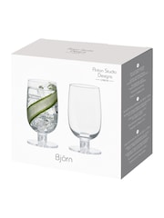 Anton Studio Designs Set of 2 White Björn High Ball Tumblers - Image 3 of 5