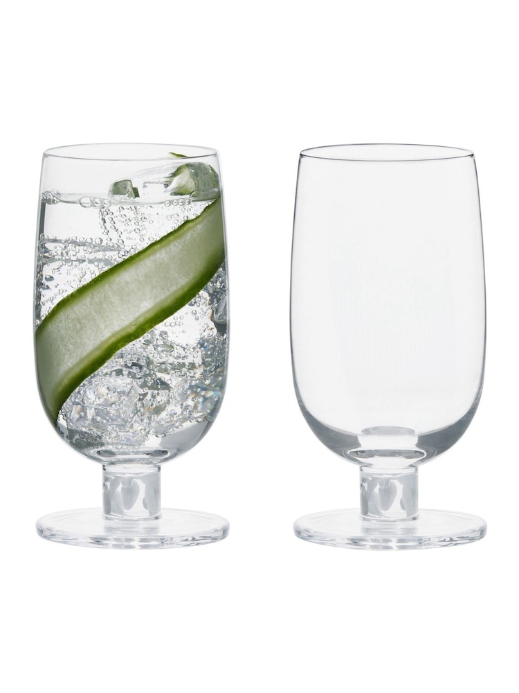 Anton Studio Designs Set of 2 White Björn High Ball Tumblers - Image 5 of 5