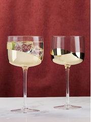 Anton Studio Designs Set of 2 Gold Wave Gin Glasses - Image 1 of 4