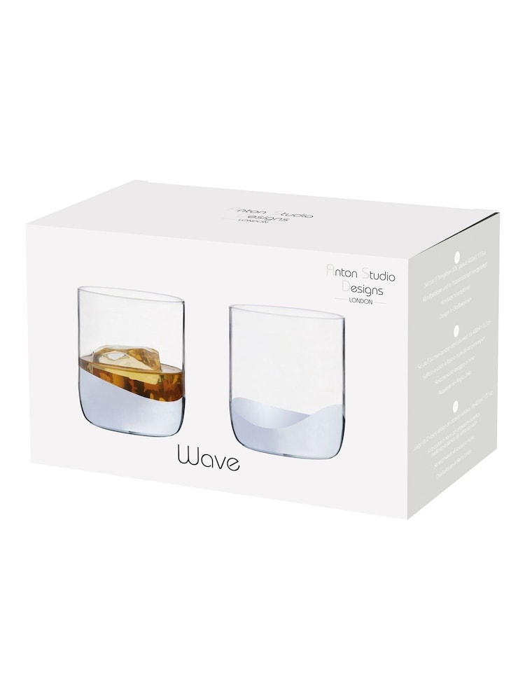 Anton Studio Designs Set of 2 Wave DOF Tumblers - Image 4 of 4