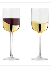 Anton Studio Designs Set of 2 gold Wave Wine Glasses - Image 3 of 5
