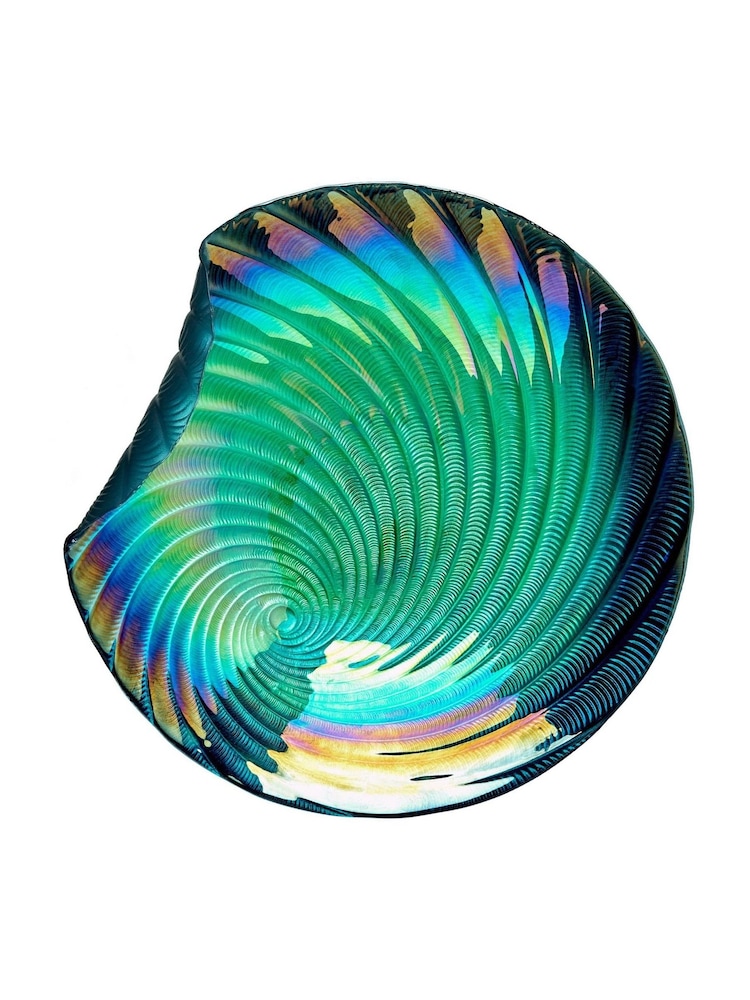 Anton Studio Designs Turquoise Iridescent Shell Bowl - Image 2 of 4