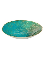 Anton Studio Designs Turquoise Marbled Lagoon Bowl - Image 4 of 4