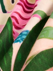 Multicolour Scenic Printed Holiday Wrap Mini Skirt - Image 7 of 8