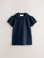 Clarks Navy Short Sleeve School polo Shirts 2 Pack - Image 2 of 6