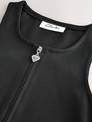Clarks Black Girls Zip Front Pleated School Pinafore - Image 12 of 12