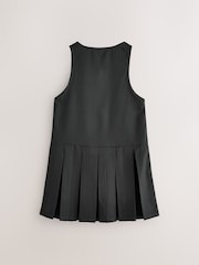 Clarks Black Girls Zip Front Pleated School Pinafore - Image 9 of 12