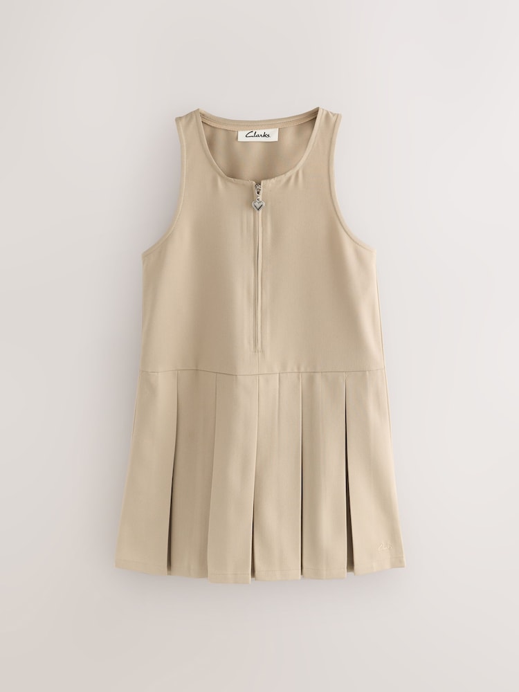 kameno siva - Nabran šolski pinafore z zadrgo spredaj Clarks - Slika 1 iz 5 kameno siva - Nabran šolski pinafore z zadrgo spredaj Clarks - Slika 1 iz 5