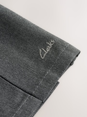 Clarks Grey Girls Zip Front Pleated School Pinafores 2 Pack - Image 7 of 8
