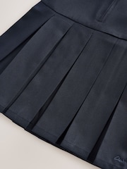 Clarks Navy Girls Zip Front Pleated School Pinafores 2 Pack - Image 6 of 6