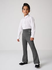 Clarks Grey Girls Flared Pull-On School Trousers - Image 2 of 8
