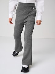 Clarks Grey Girls Flared Pull-On School Trousers - Image 3 of 8