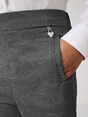 Clarks Grey Girls Flared Pull-On School Trousers - Image 8 of 8