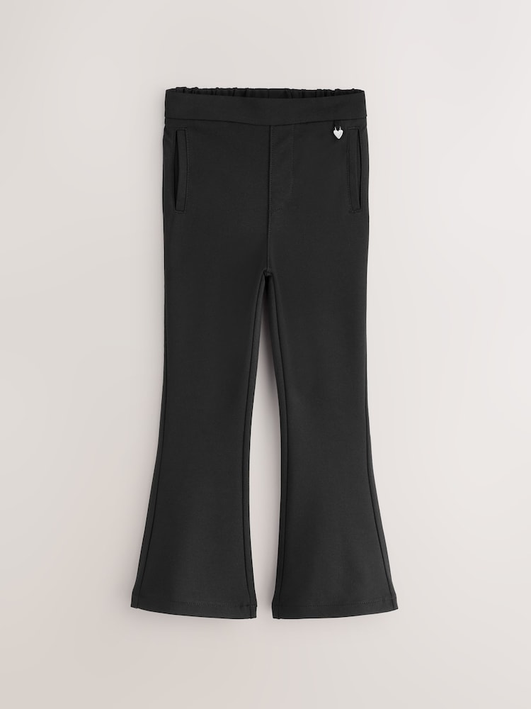 Clarks Black Girls Flared Pull-On School Trousers - Image 1 of 4