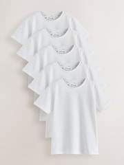 Clarks White Unisex Sports T-Shirts 5 Pack - Image 1 of 8