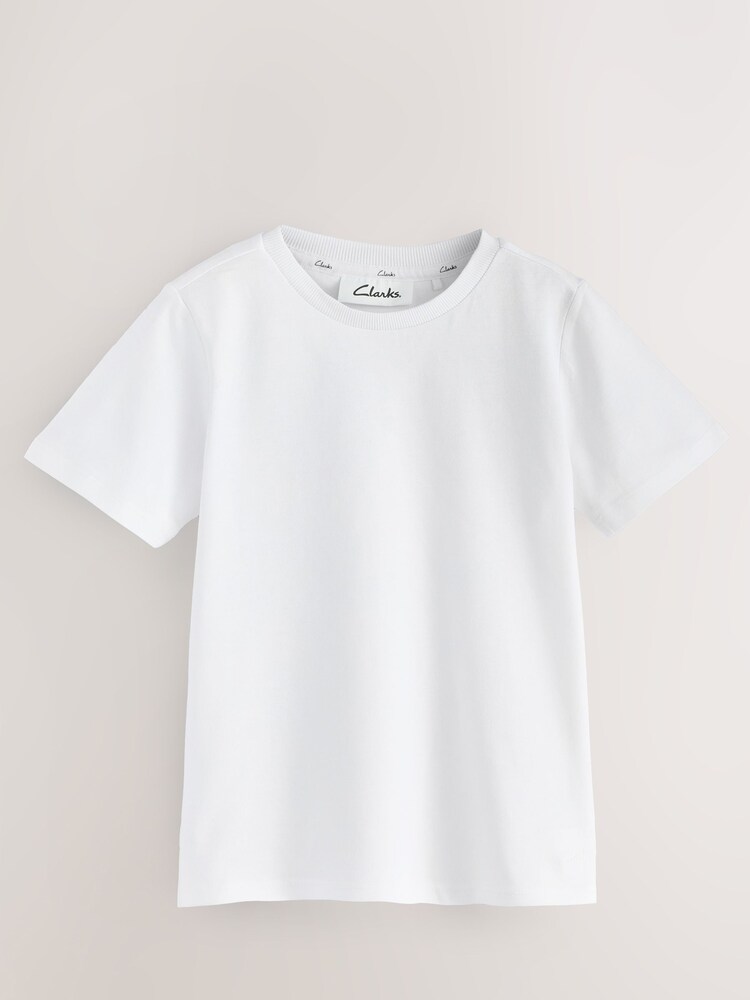 Clarks White Unisex Sports T-Shirts 5 Pack - Image 2 of 8