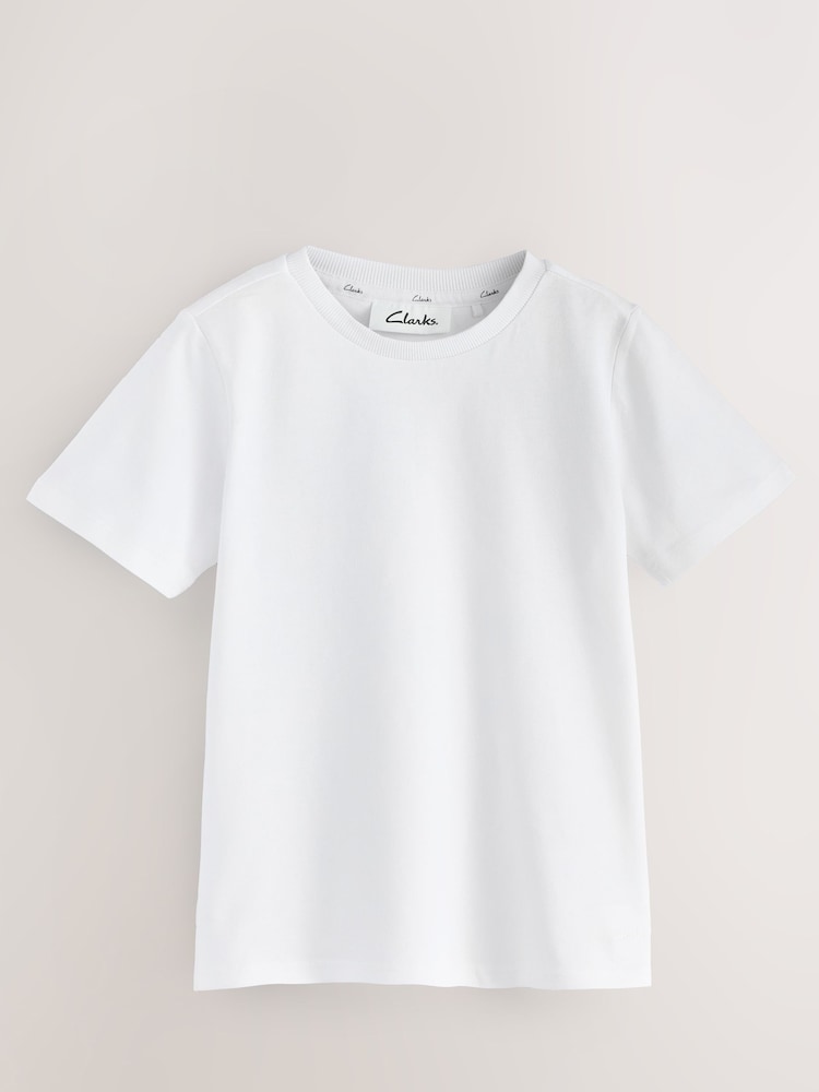 Clarks White Unisex Sports T-Shirts 5 Pack - Image 2 of 8 Clarks White Unisex Sports T-Shirts 5 Pack - Image 2 of 8
