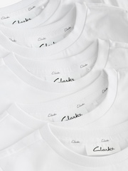 Clarks White Unisex Sports T-Shirts 5 Pack - Image 7 of 8