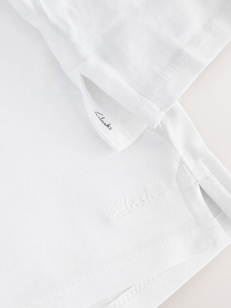 Clarks White Unisex Sports T-Shirts 5 Pack - Image 8 of 8