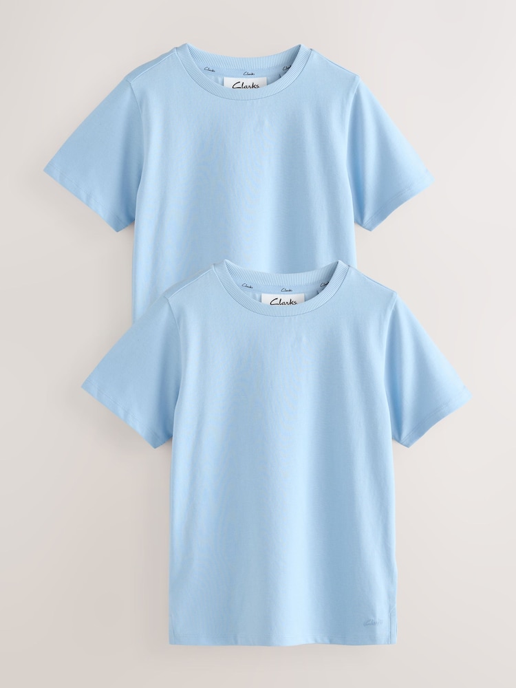 Clarks Blue T-Shirts 2 Pack - Image 1 of 5