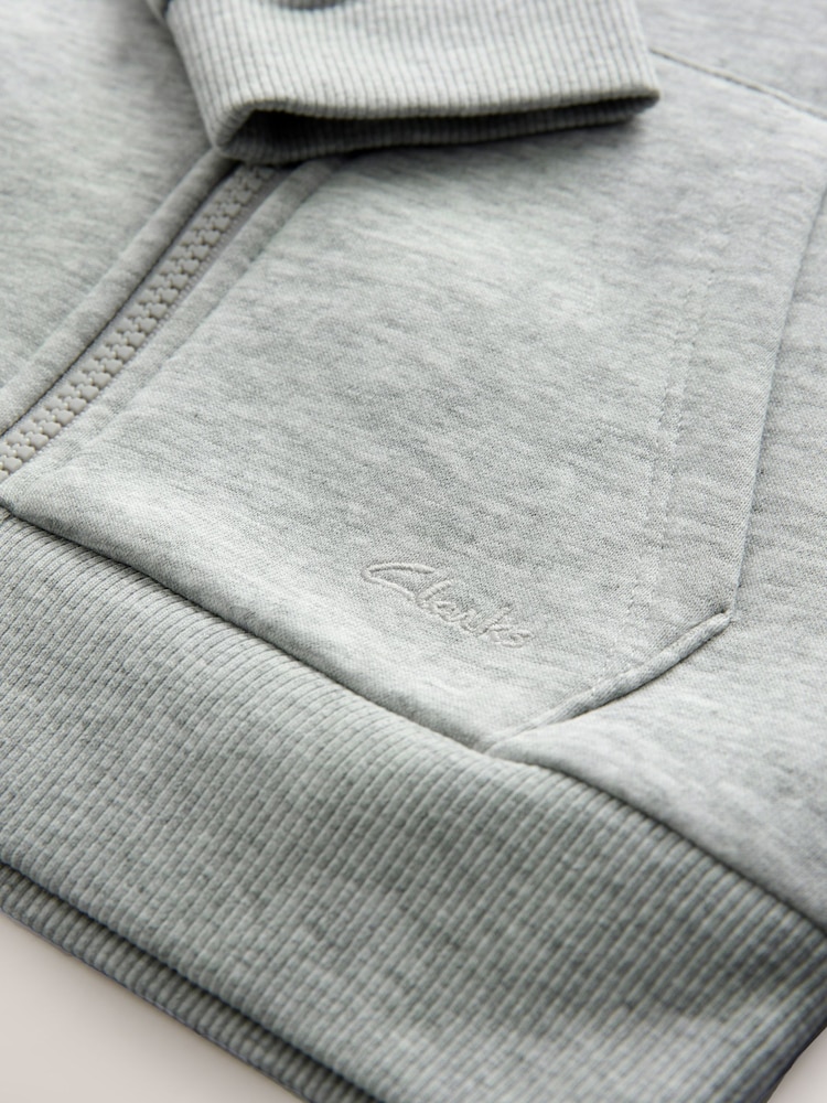 Clarks Grey Zip Through Sweat Hoodie - Image 4 of 4