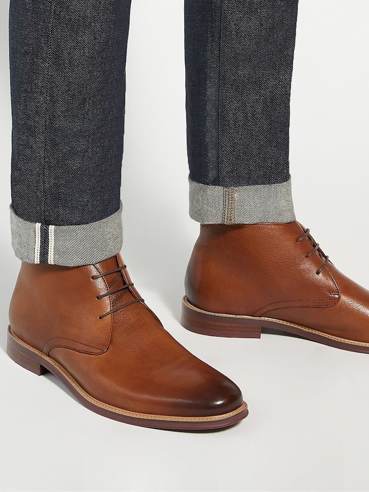 Dune London Natural Millers Comfort Sole Chukka Boots - Image 1 of 6
